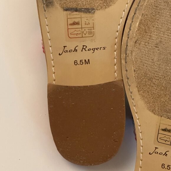 Jack Rogers Jacks Rope Sandals Rainbow Womens Size 6.5 EUC - Picture 6 of 9